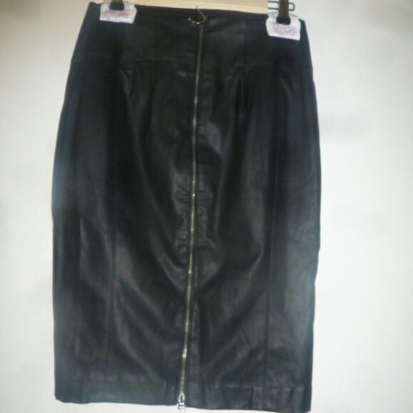 Express “leather” midi pencil skirt. Size 6 - Picture 1 of 13